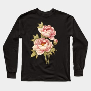 Botanical Print: Peony Long Sleeve T-Shirt